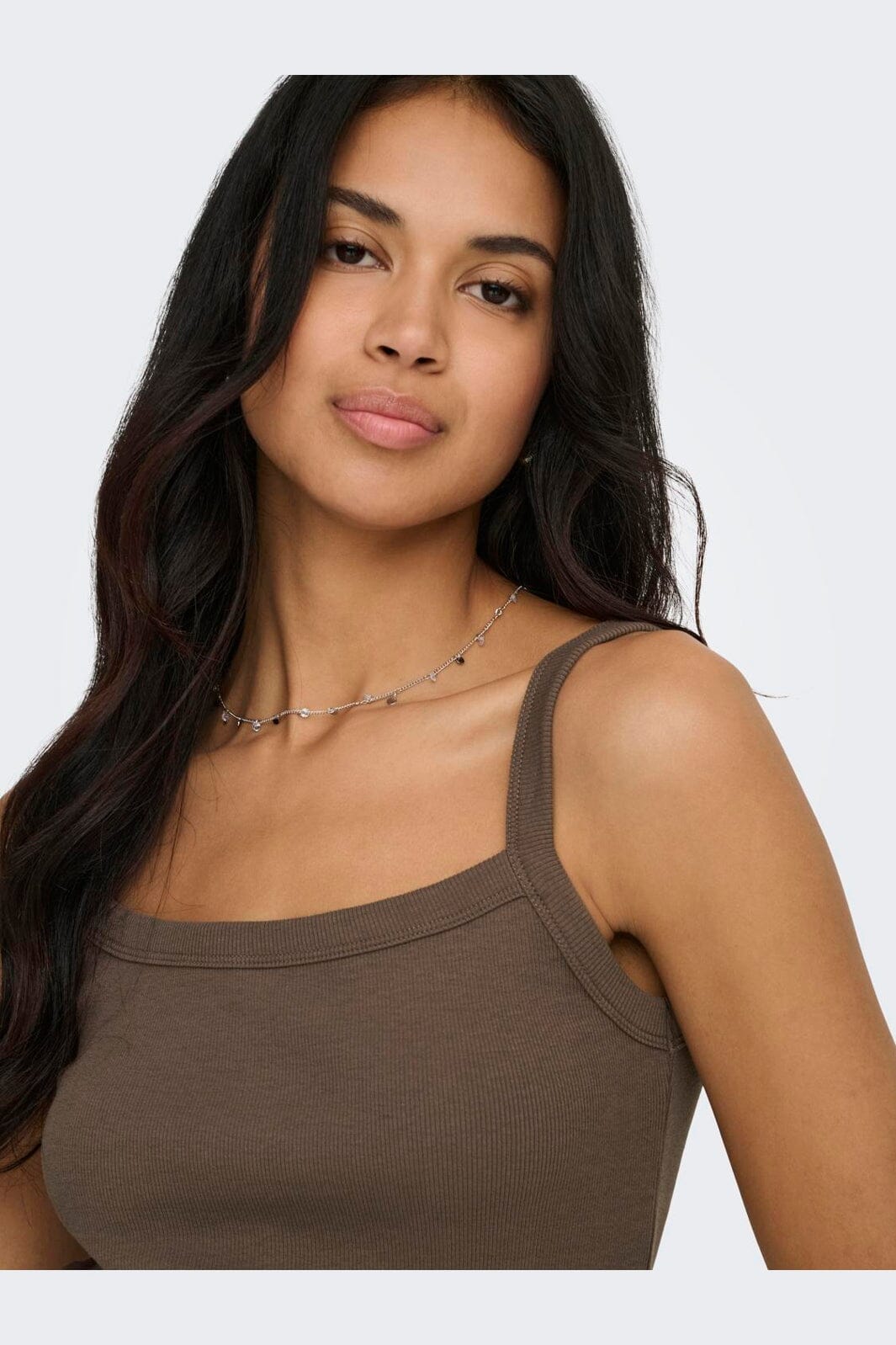 Only - Onlvira S/L Rib Top - 5069204 Chocolate Martini