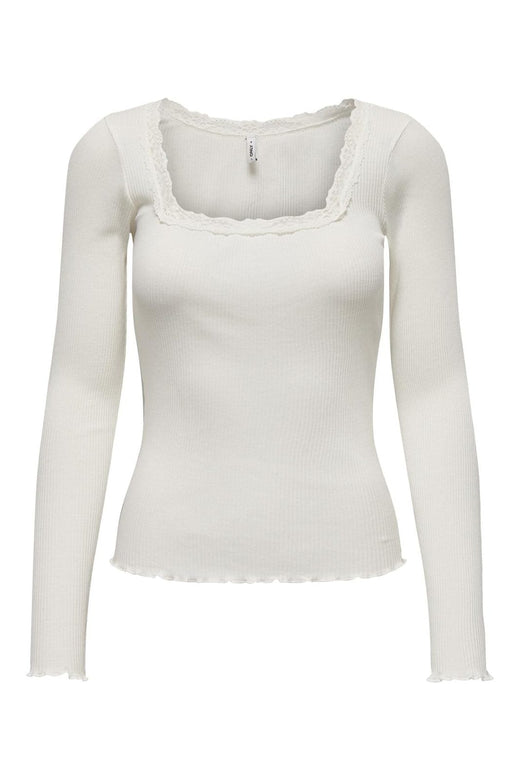 Only - Onlxena L/S Lace Top - 4371280 Cloud Dancer