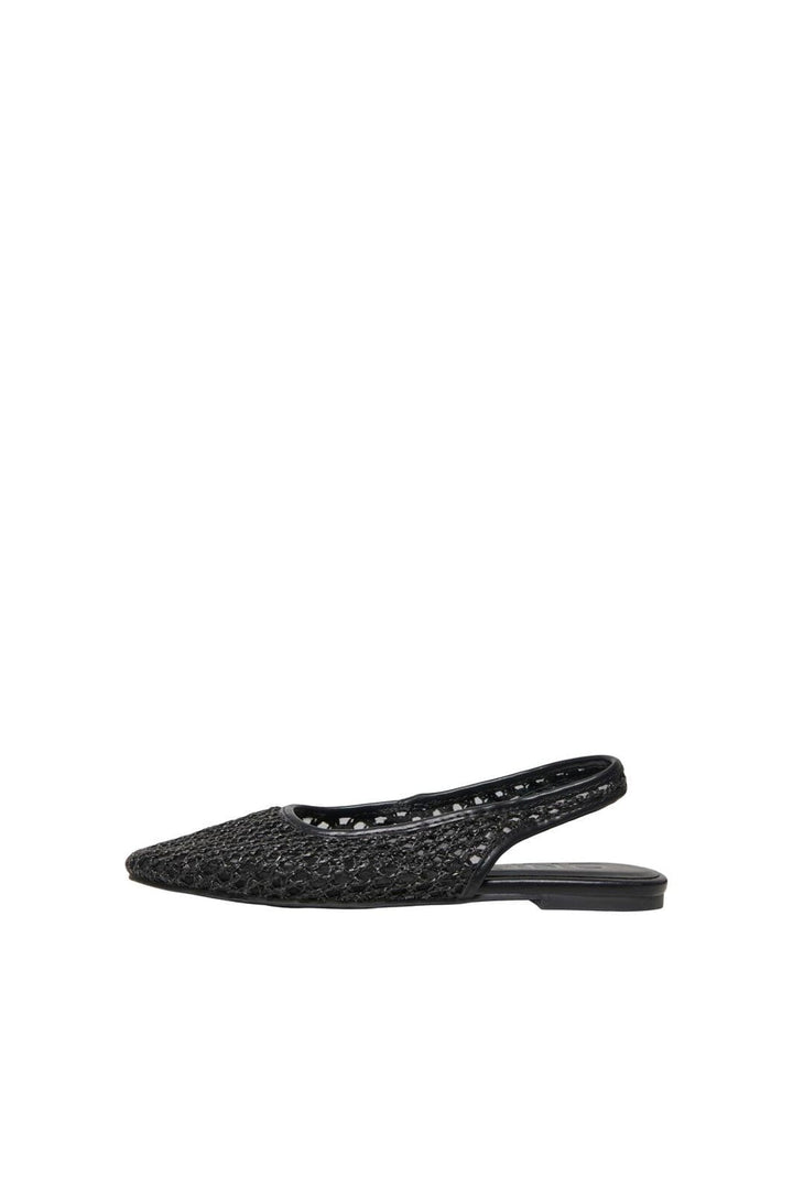 Only Shoes - Onlakira-7 Woven Slingback Ballerina - 4958761 Black