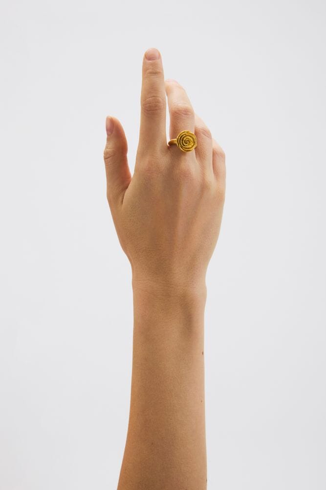 Pernille Corydon Jewellery - Rose Ring r-537-gp-59 - Gold Plated Recycled Sterling Silver Ringe 