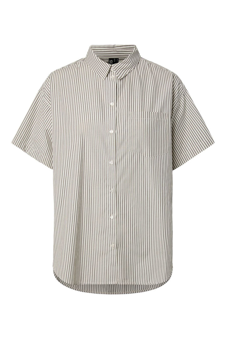 Pieces - Pcemmy Ss Loose Shirt - 5129212 Birch Delicioso