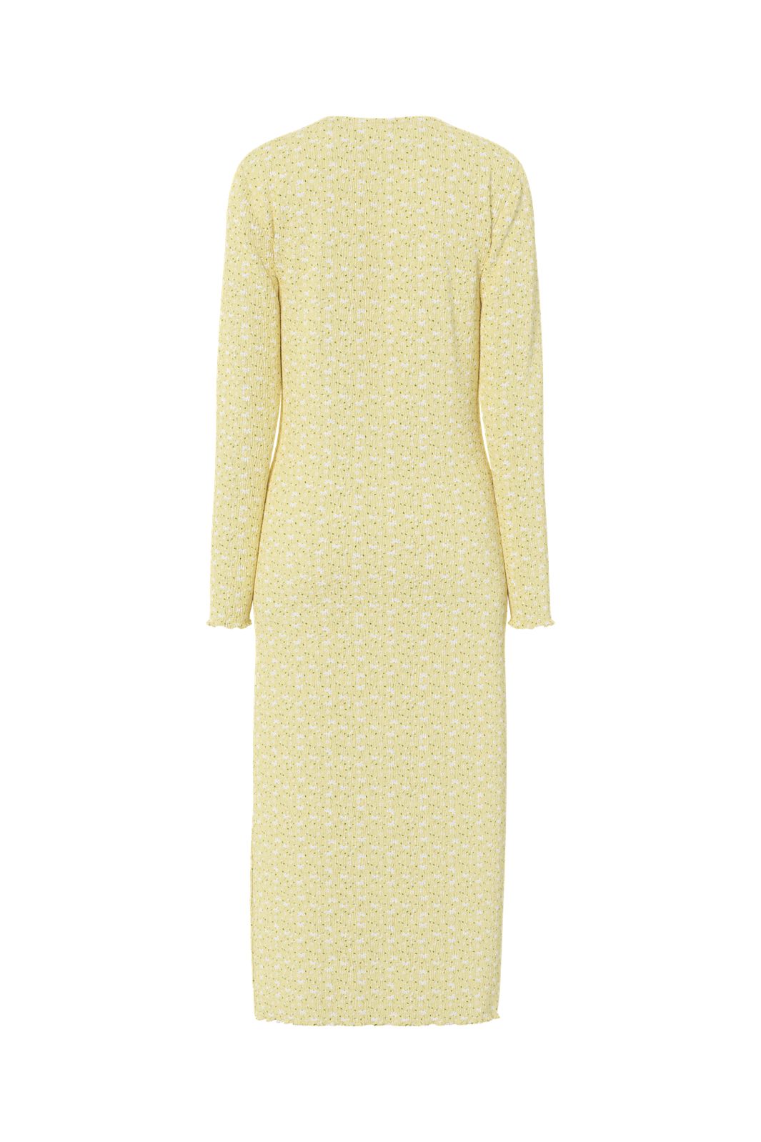 Pieces - Pcflora Ls Midi Dress - 4994214 French Vanilla Flower