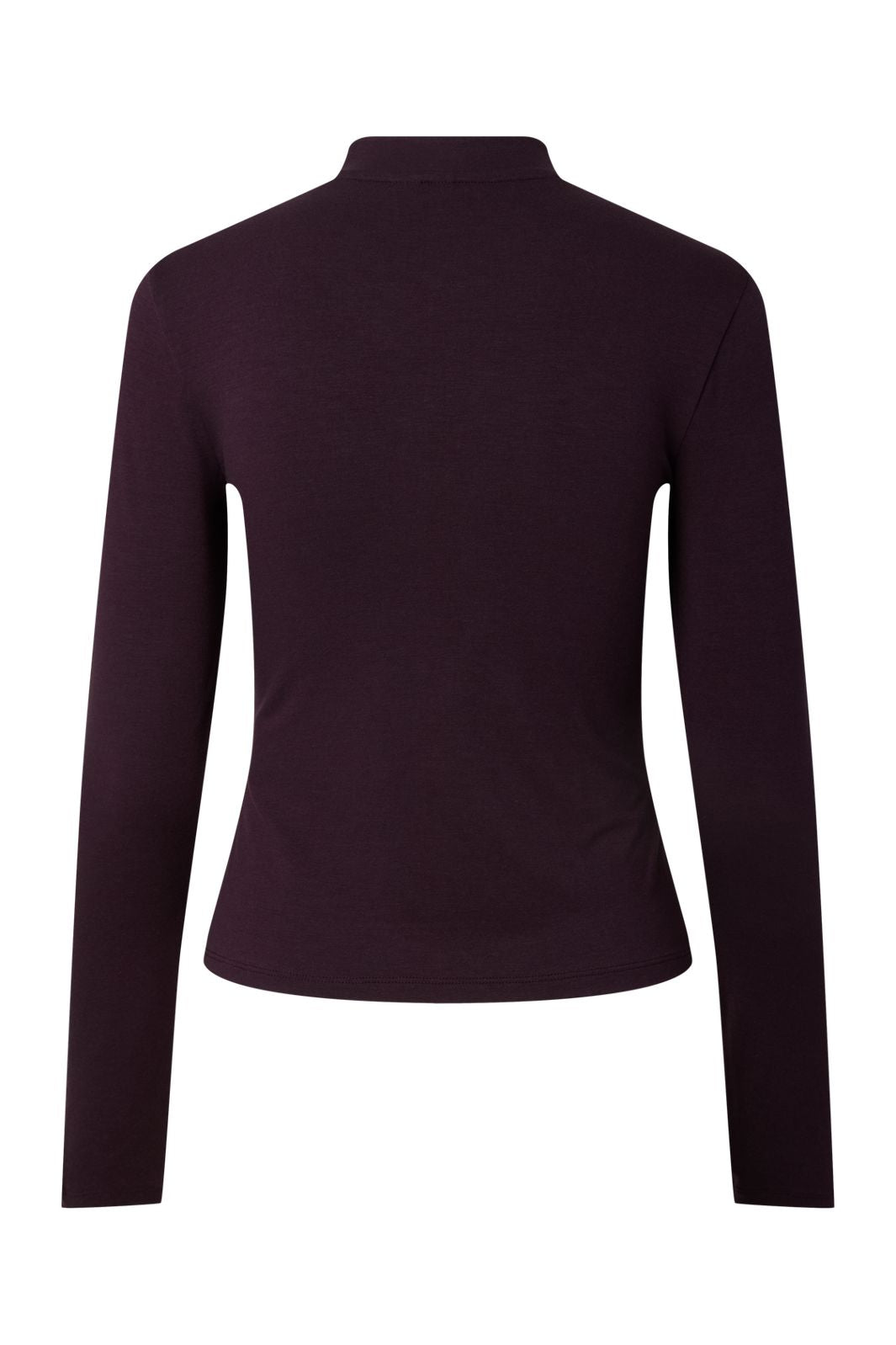 Pieces - Pcjasmin Ls Button Detail Top - 5222420 Plum Perfect