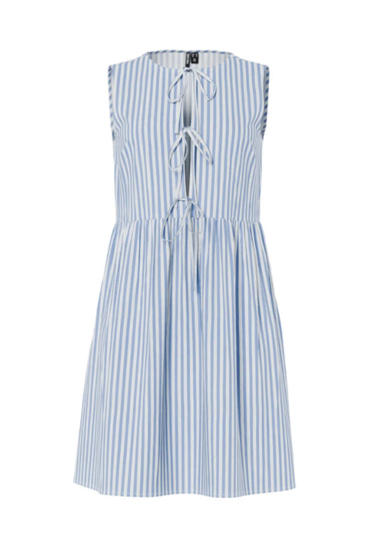 Pieces - Pcjolly Sl Tie Short Dress - 4904287 Hydrangea Bright White Kjoler 