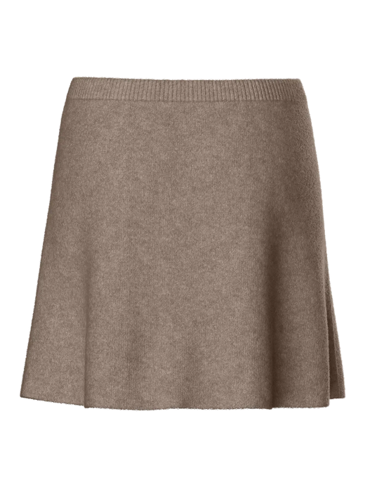 Pieces - Pcmalou Knit Skirt Pwp - 4885769 Taupe Gray Melange Nederdele 