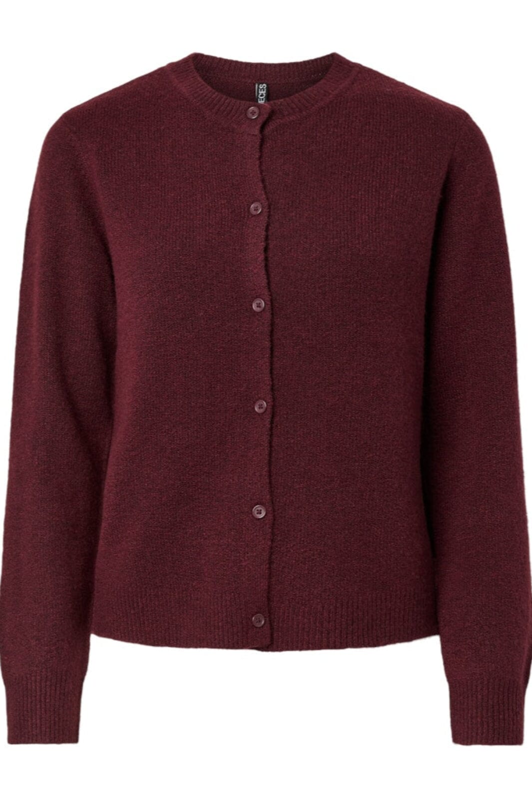 Pieces - Pcmalou Ls Knit Cardigan - 4864698 Tawny Port Melange Cardigans 