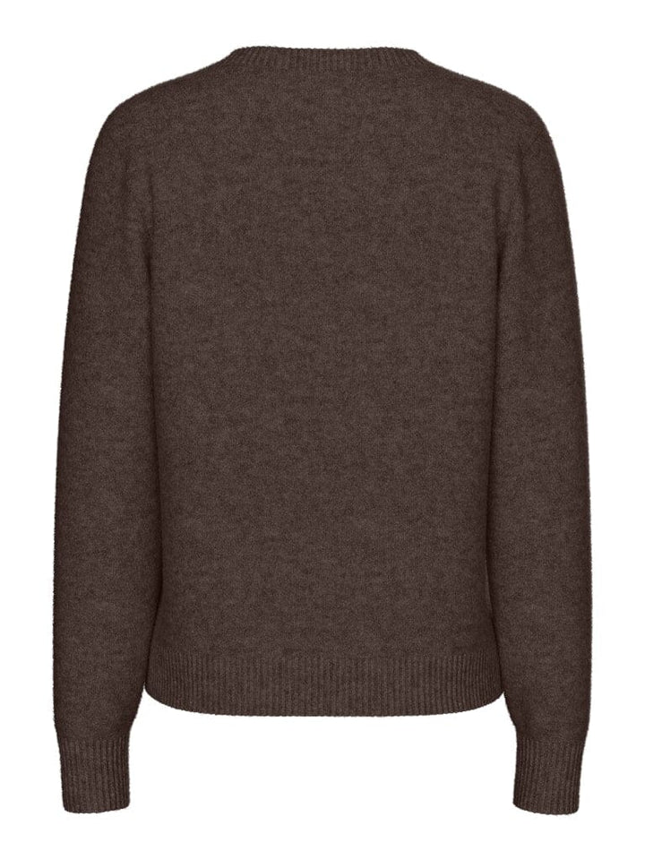 Pieces - Pcmalou Ls Knit Cardigan - 4864700 Hot Fudge Melange Cardigans 