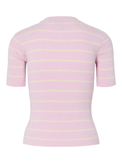 Pieces - Pcmira Ss O-Neck Knit - 4899830 Winsome Orchid Birch Narrow T-shirts 