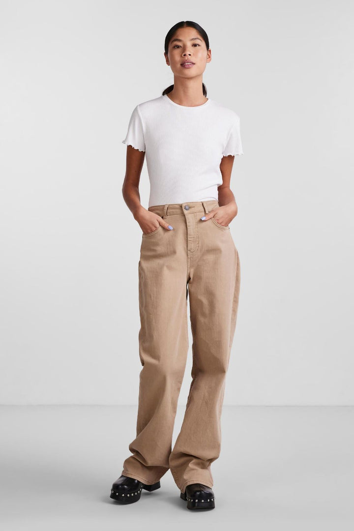 Pieces - Pcnicca Ss O-Neck Top - Bright White