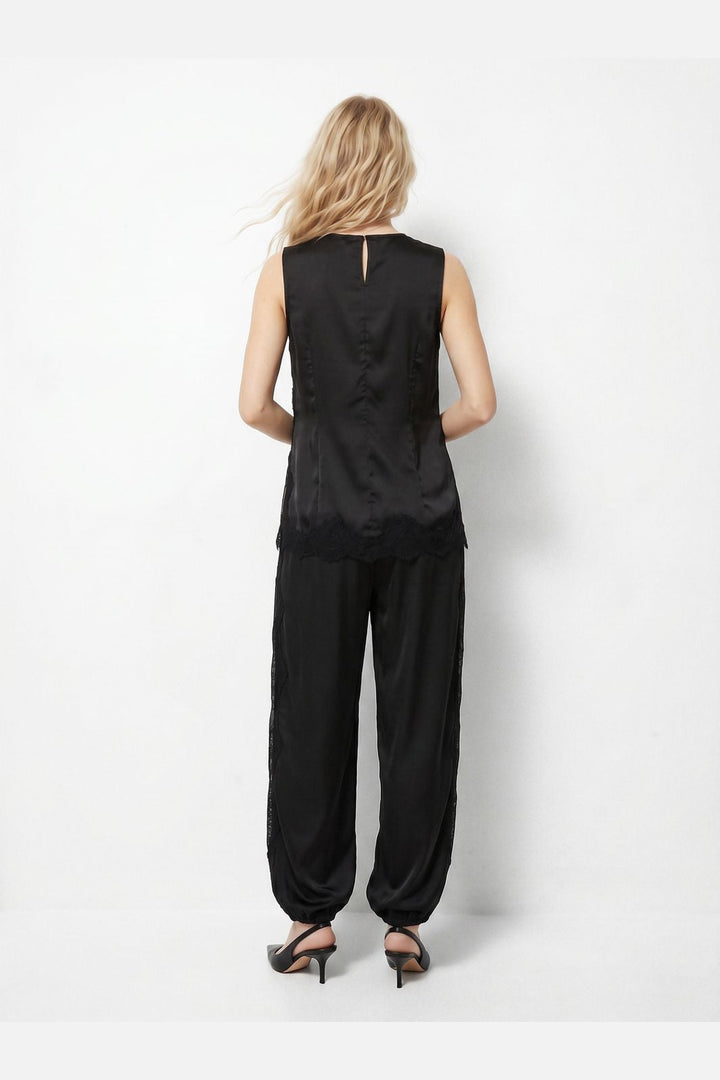 Pieces - Pcolli Balloon Satin Pants - 5233646 Black