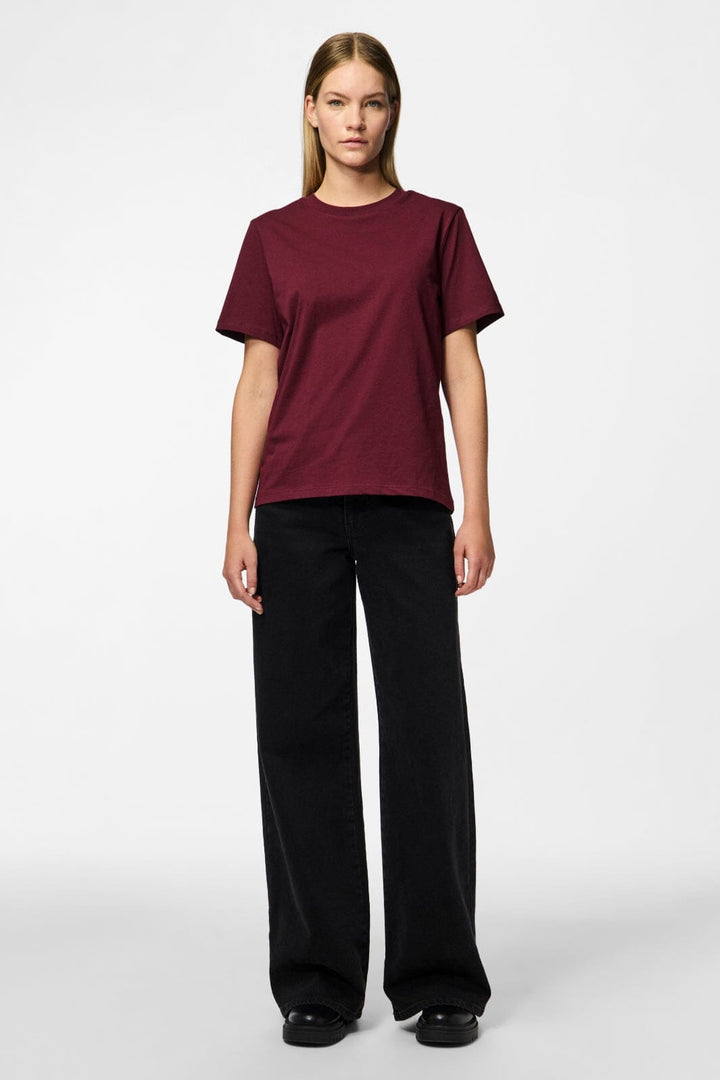 Pieces - Pcria Ss Solid Tee - 4551302 Tawny Port