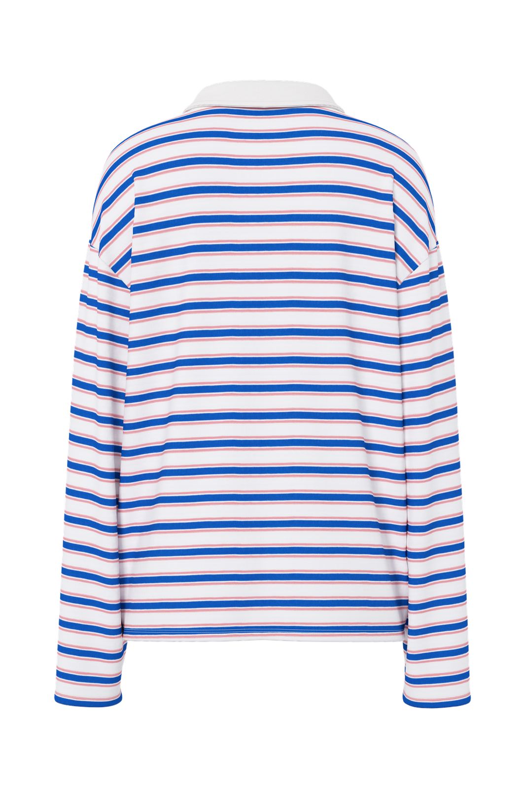 Pieces - Pcsadie Ls Polo Top - 5208287 Cloud Dancer 3 Sea Pink & Nautical Blue