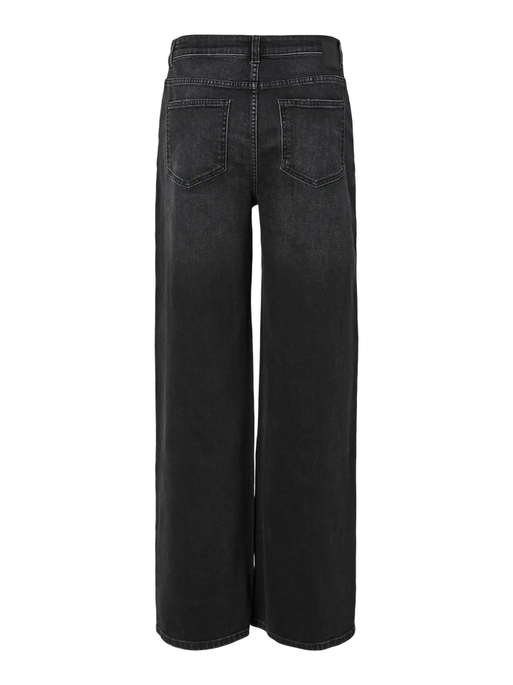 Pieces - Pcsilke Wide Jeans Bl - 4864053 Black Denim Jeans 