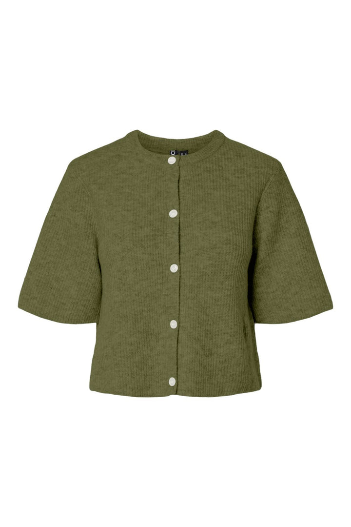 Pieces - Pcsilly Ss O-Neck Knit Cardigan - 4961211 Sphagnum Melange