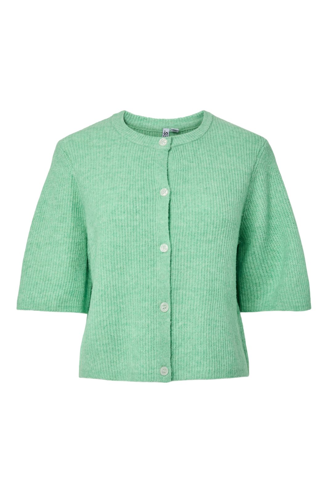 Pieces - Pcsilly Ss O-Neck Knit Cardigan - 4992810 Sprucestone Melange