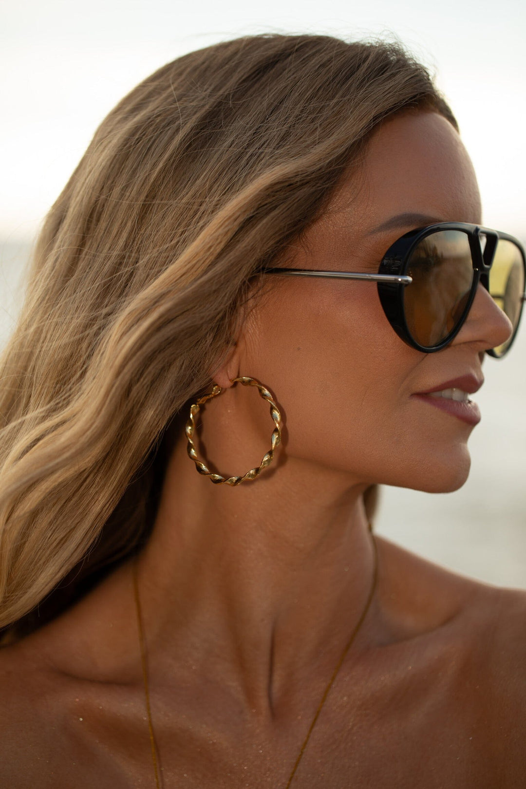 Rooted - Ditte Medium Earring - Forgyldt Øreringe 