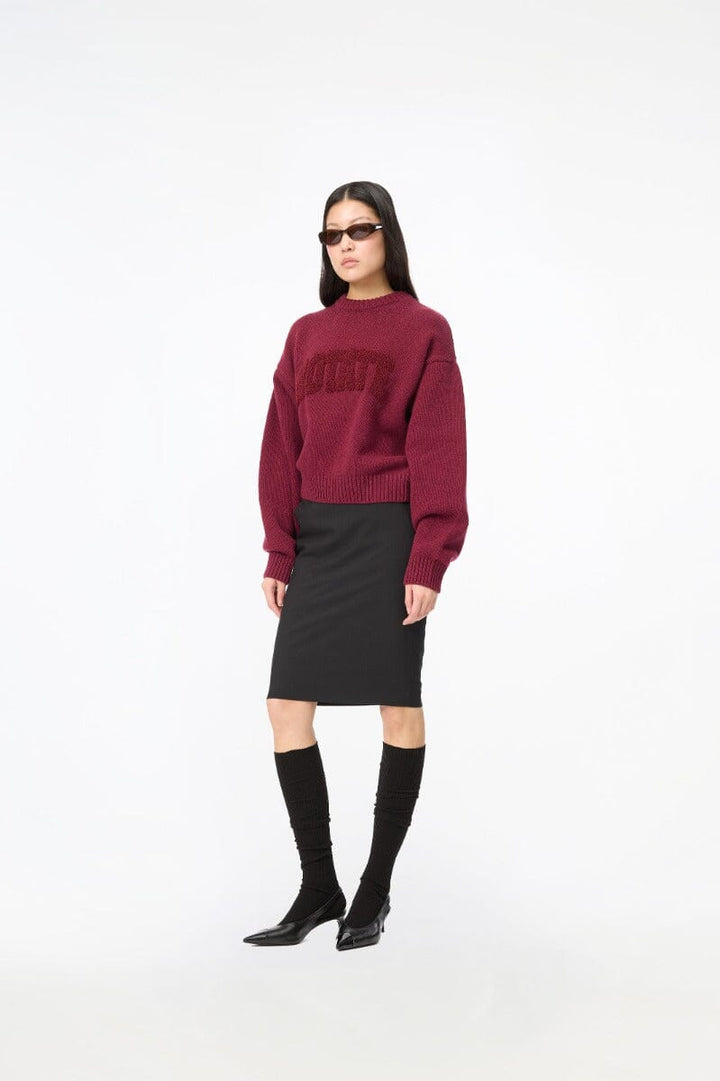 Rotate - Crewneck Sweater 1165122734 - 2734 Zinfandel Strikbluser 