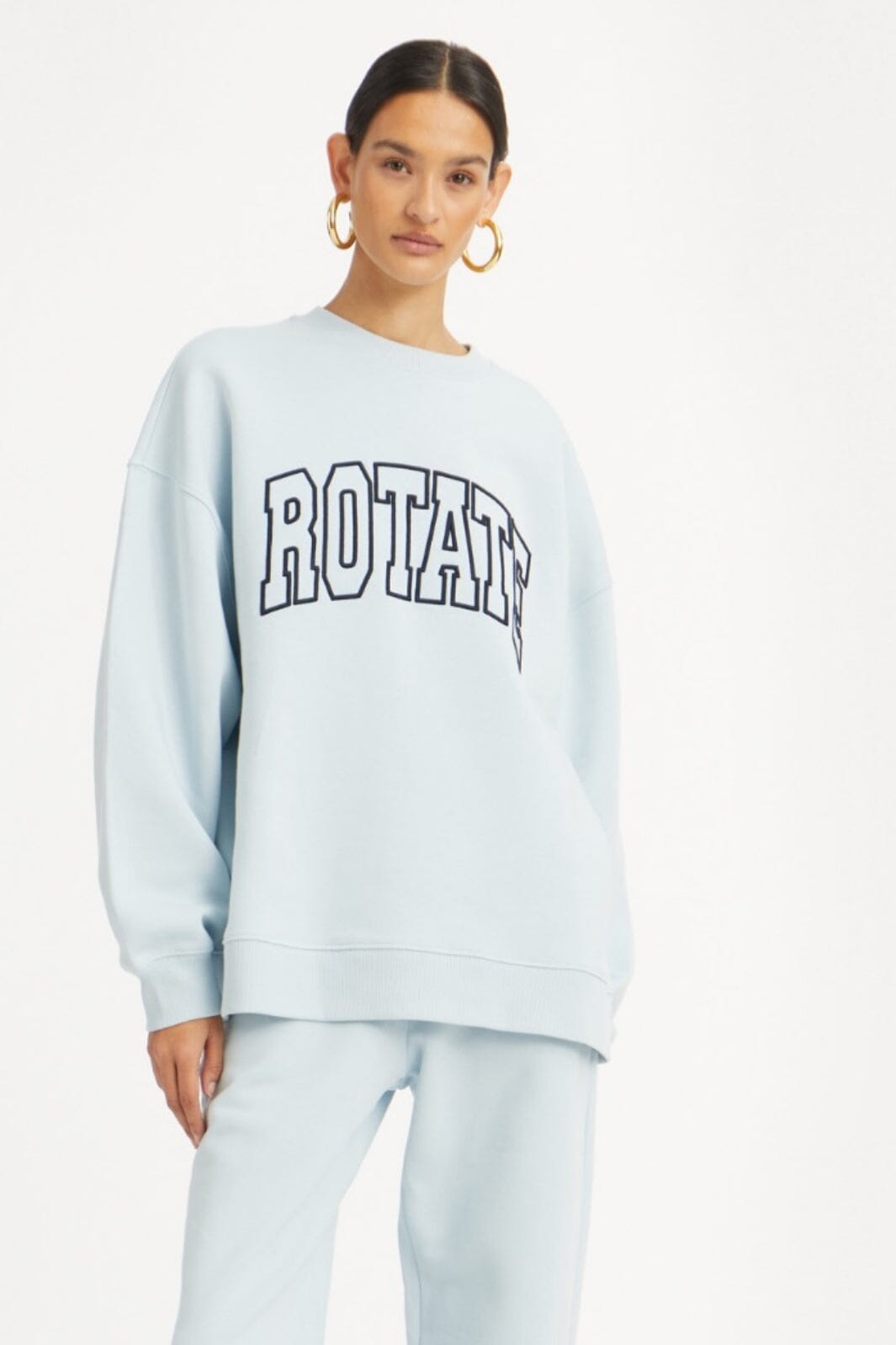 Rotate - Heavy Sweat Crewneck114376184 - Baby Blue