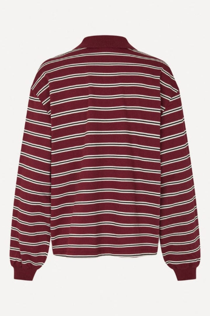 Rotate - Pique Longsleeve Polo 1160032934 - 2934 Zinfandel Comb. Bluser 