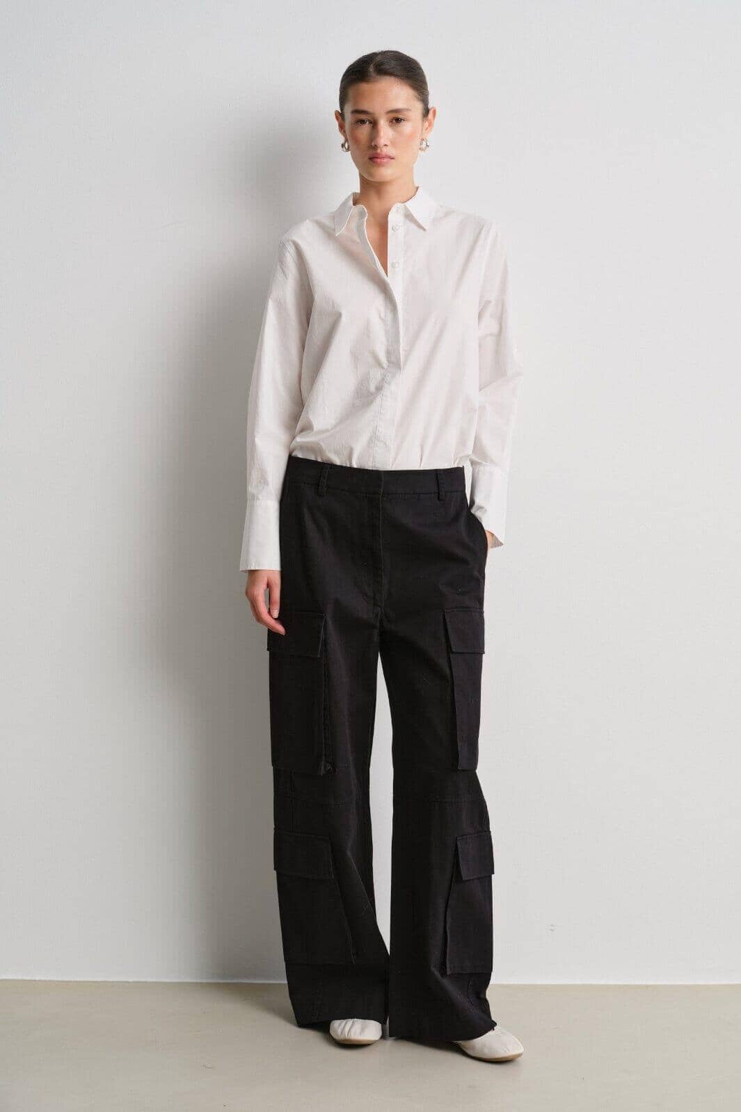 Second Female - Evara Cargo Trousers 61935 - 8001 Black 