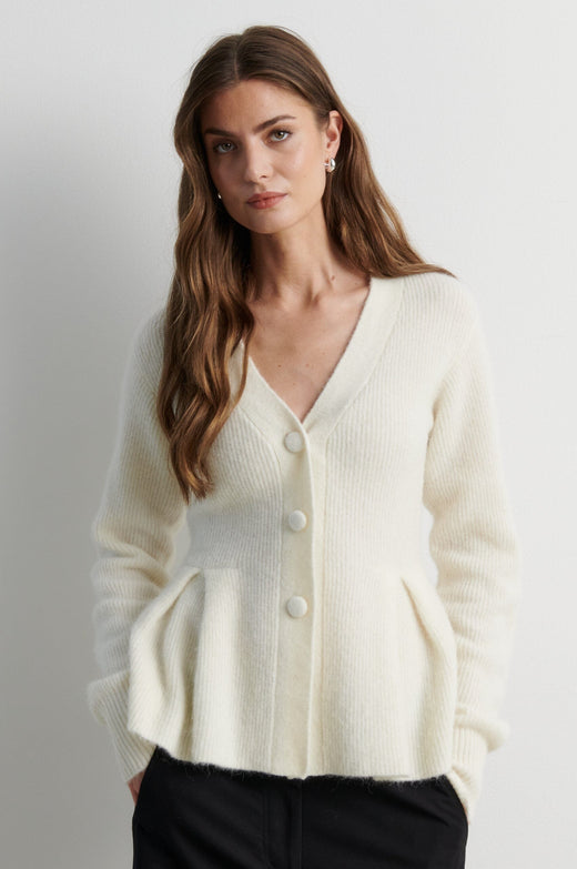 Second Female - Faira Knit Cardigan 61296 - 1051 Birch Cardigans 