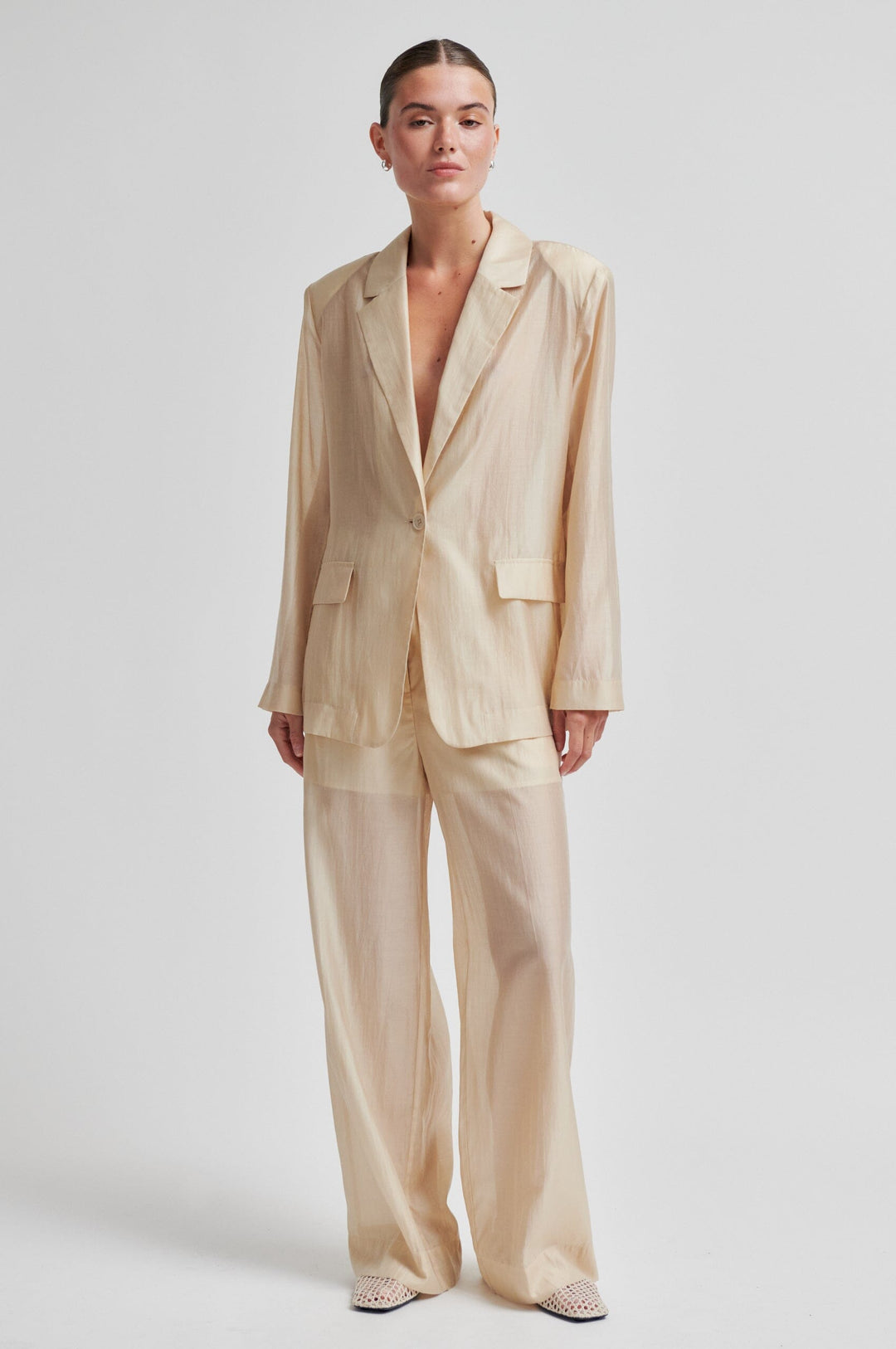 Second Female - Lusana Trousers 60692 - 0512 Soft Beige Bukser 