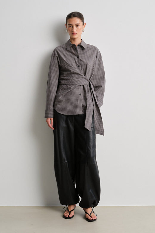 Second Female - Sorin Tie Shirt 61933 - 4065 Asphalt 