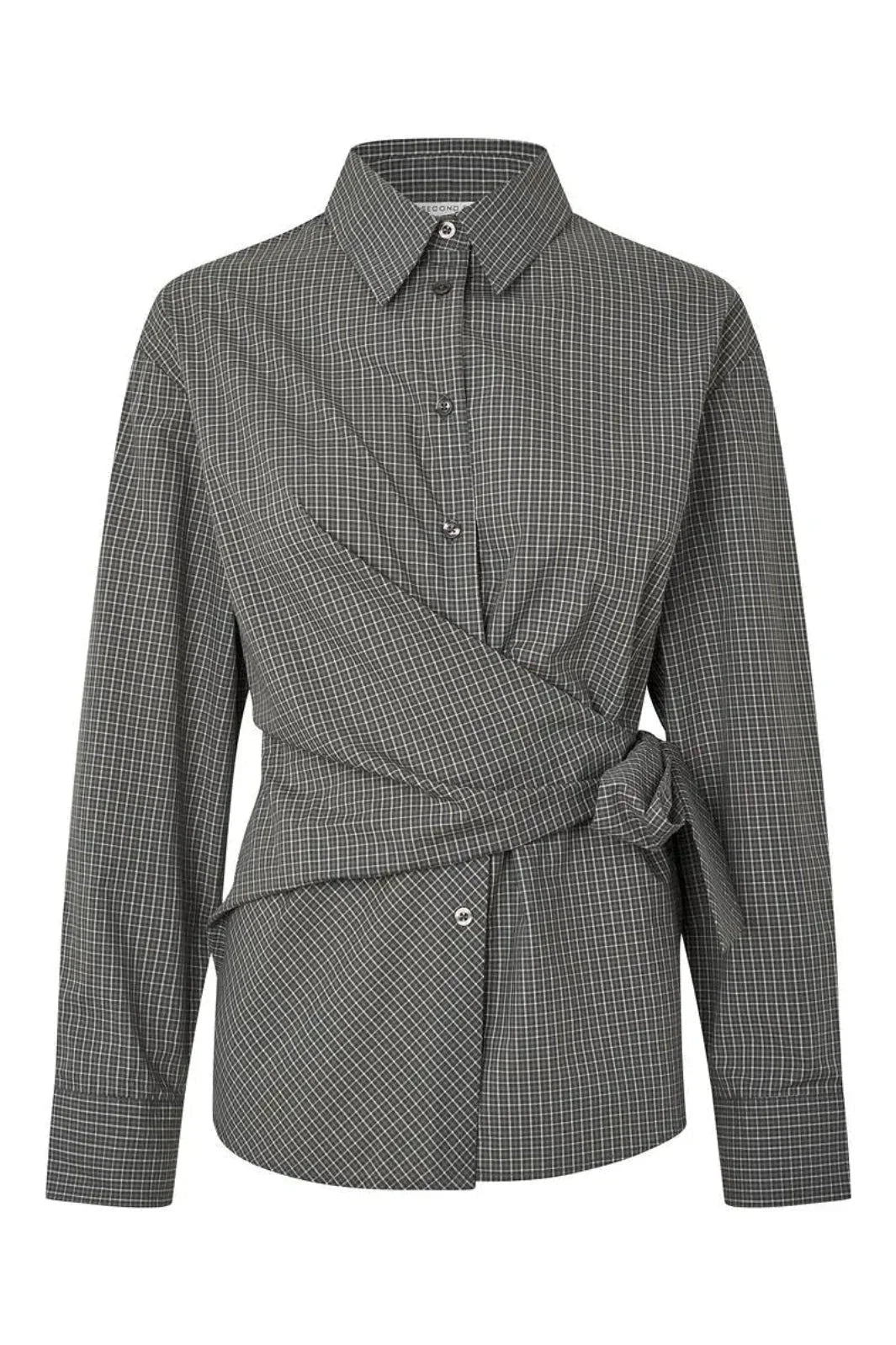Second Female - Sorin Tie Shirt 61933 - 4065 Asphalt 