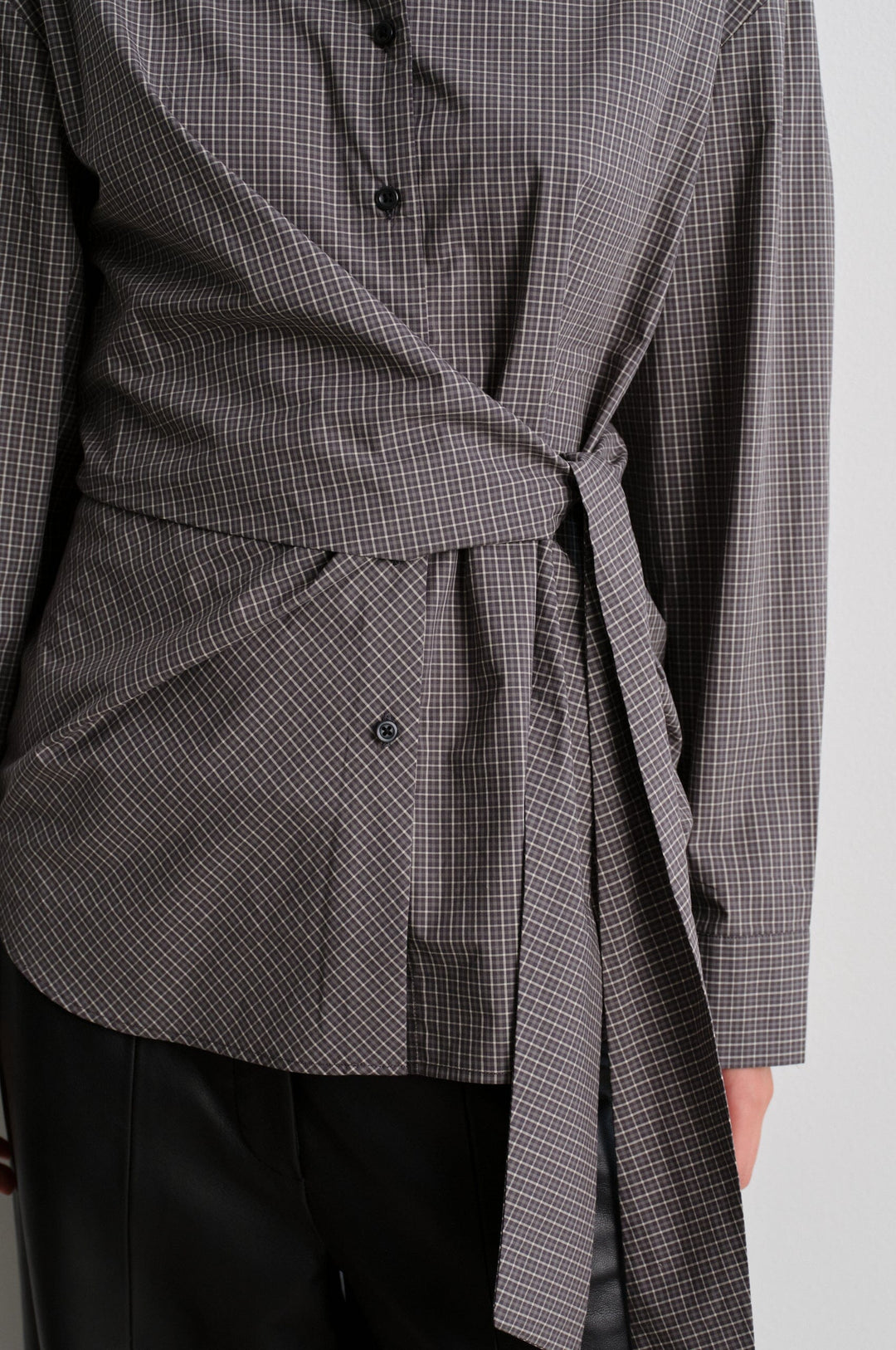 Second Female - Sorin Tie Shirt 61933 - 4065 Asphalt 