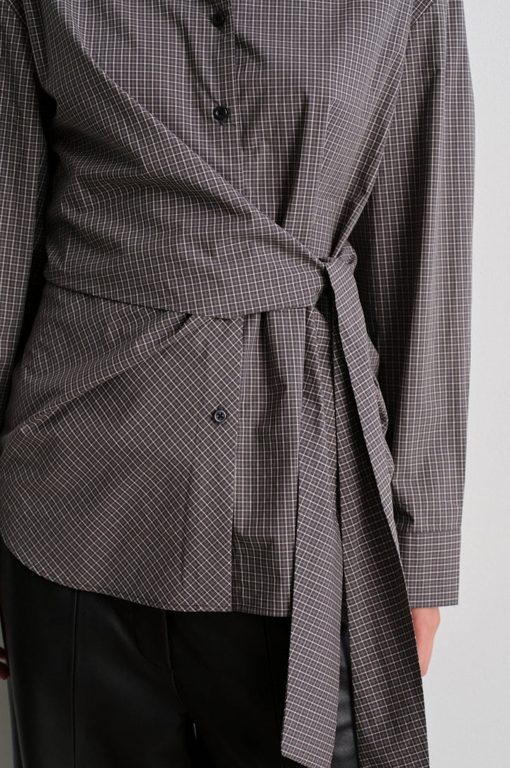 Second Female - Sorin Tie Shirt 61933 - 4065 Asphalt 
