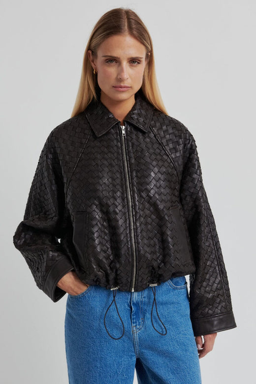 Second Female - Vermont Leather Jacket 60383 - 6150 Chocolate Torte Jakker 