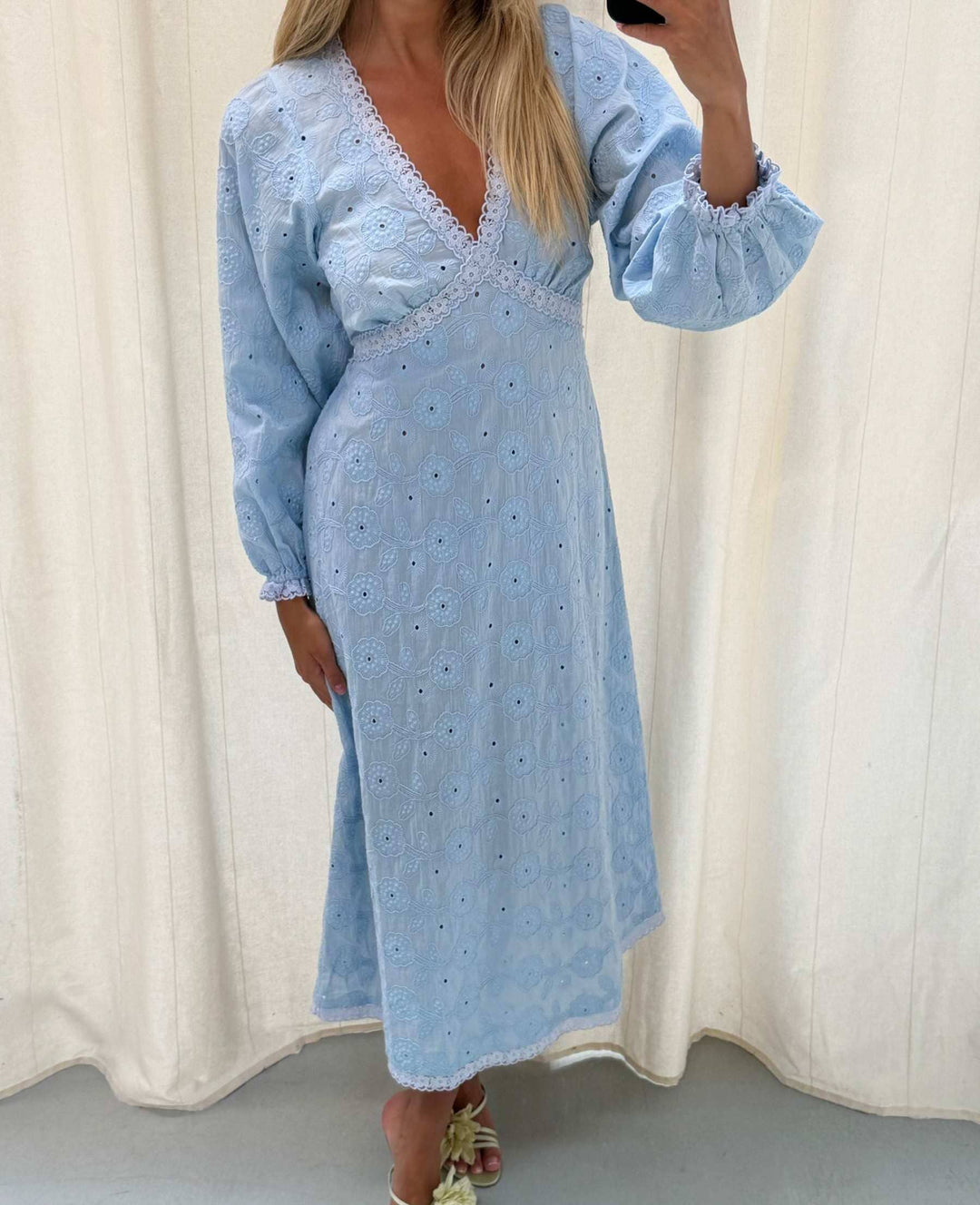 Sissel Edelbo - Delphine Dress SE 2103 - Cashmere Blue Kjoler 
