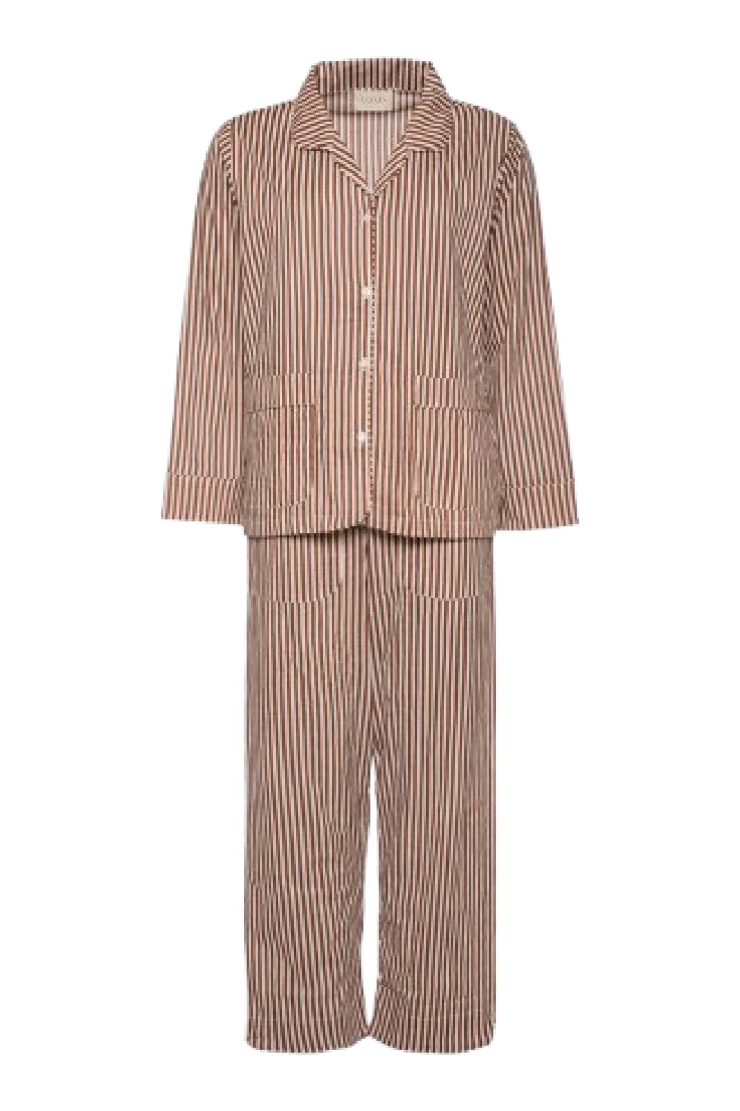 Sissel Edelbo - Nuit Pyjamas Set SE 1704 - Brown Stripes