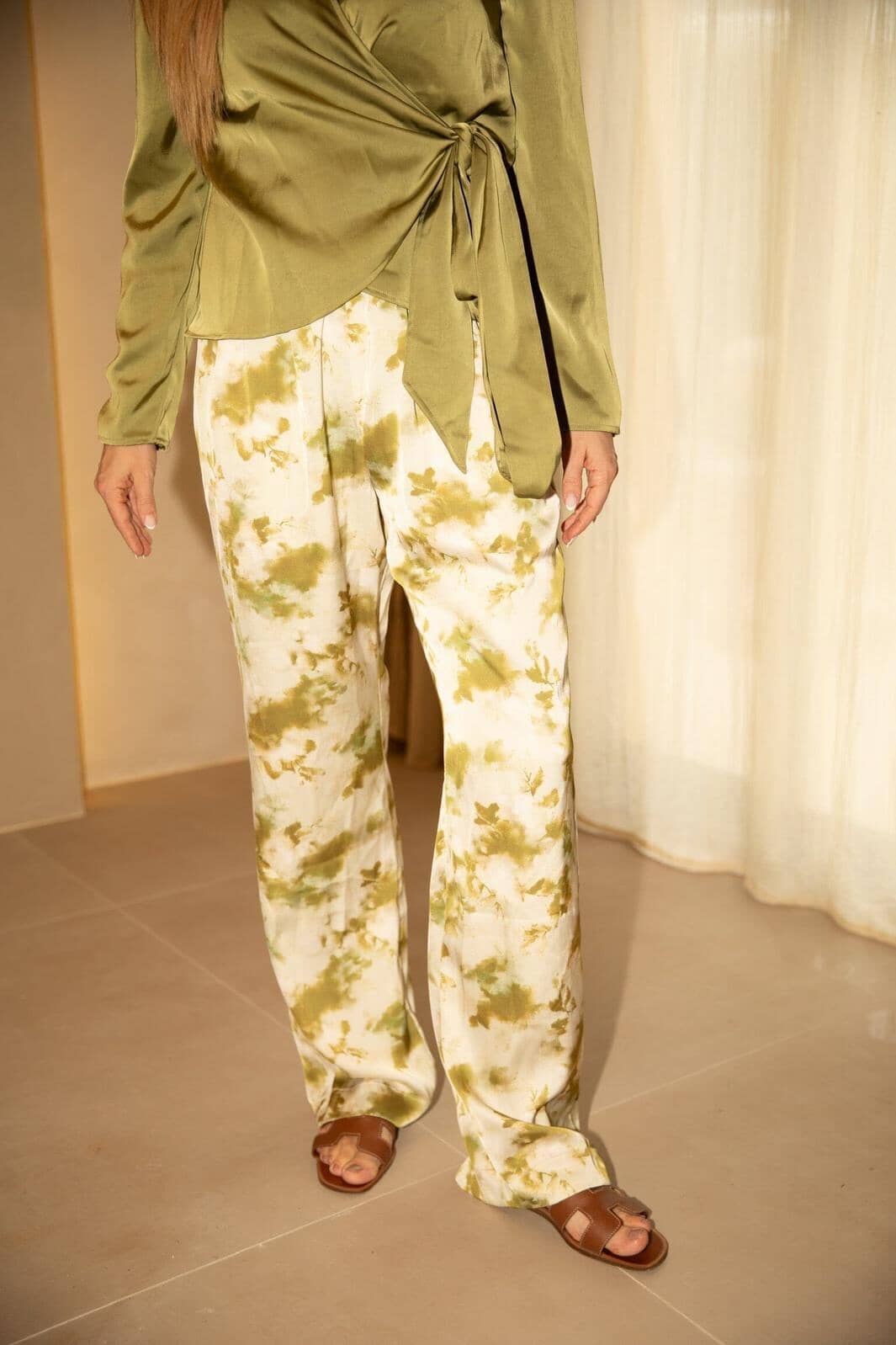Valentin Studio - Comfy Fade Pants 169193 - 257 - White/Green Bukser 