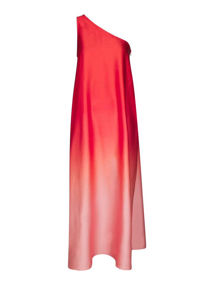 Valentin Studio - Ombre One Shoulder Dress 167605 - 160 - Red Kjoler 