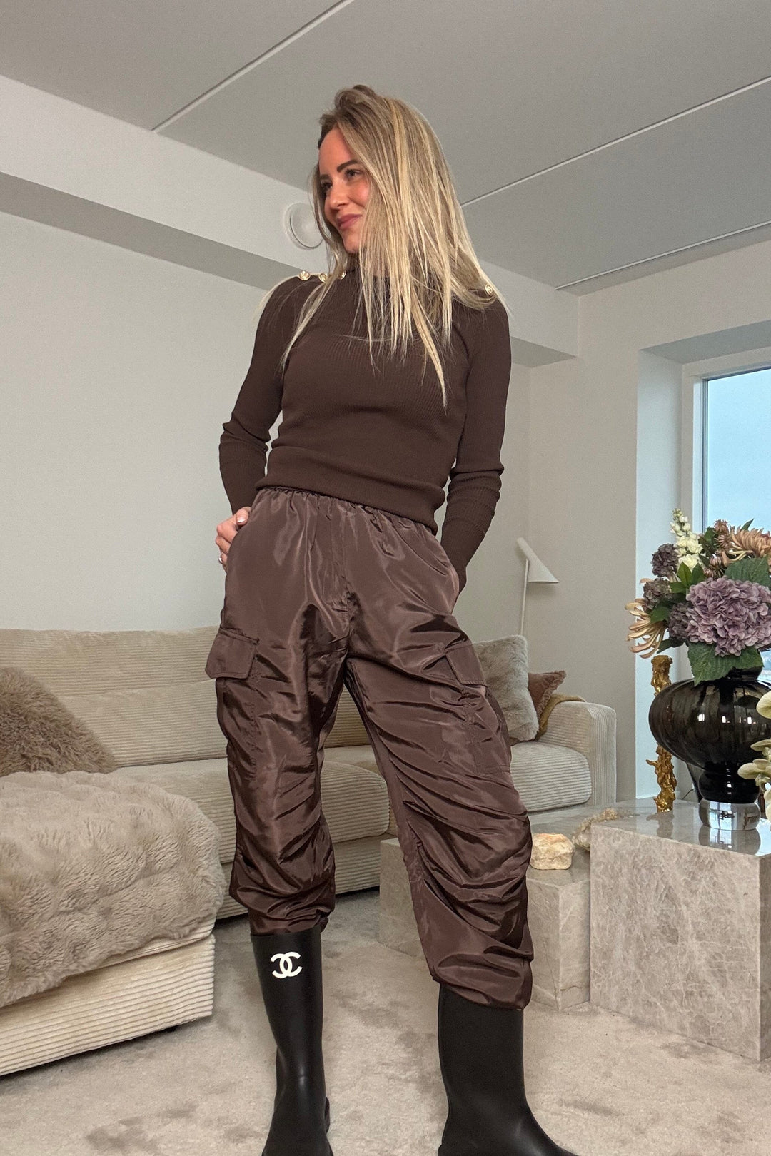 Valentin Studio - Shine Cargo Pants 167593 - 210 - Brown Bukser 