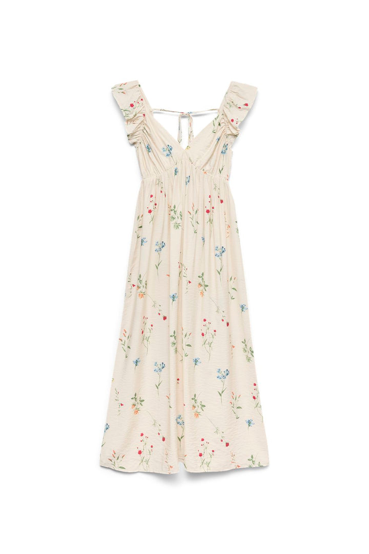 Vero Moda - Vmjosie Sl Ankle Frill Dress - 4929349 Birch Bina