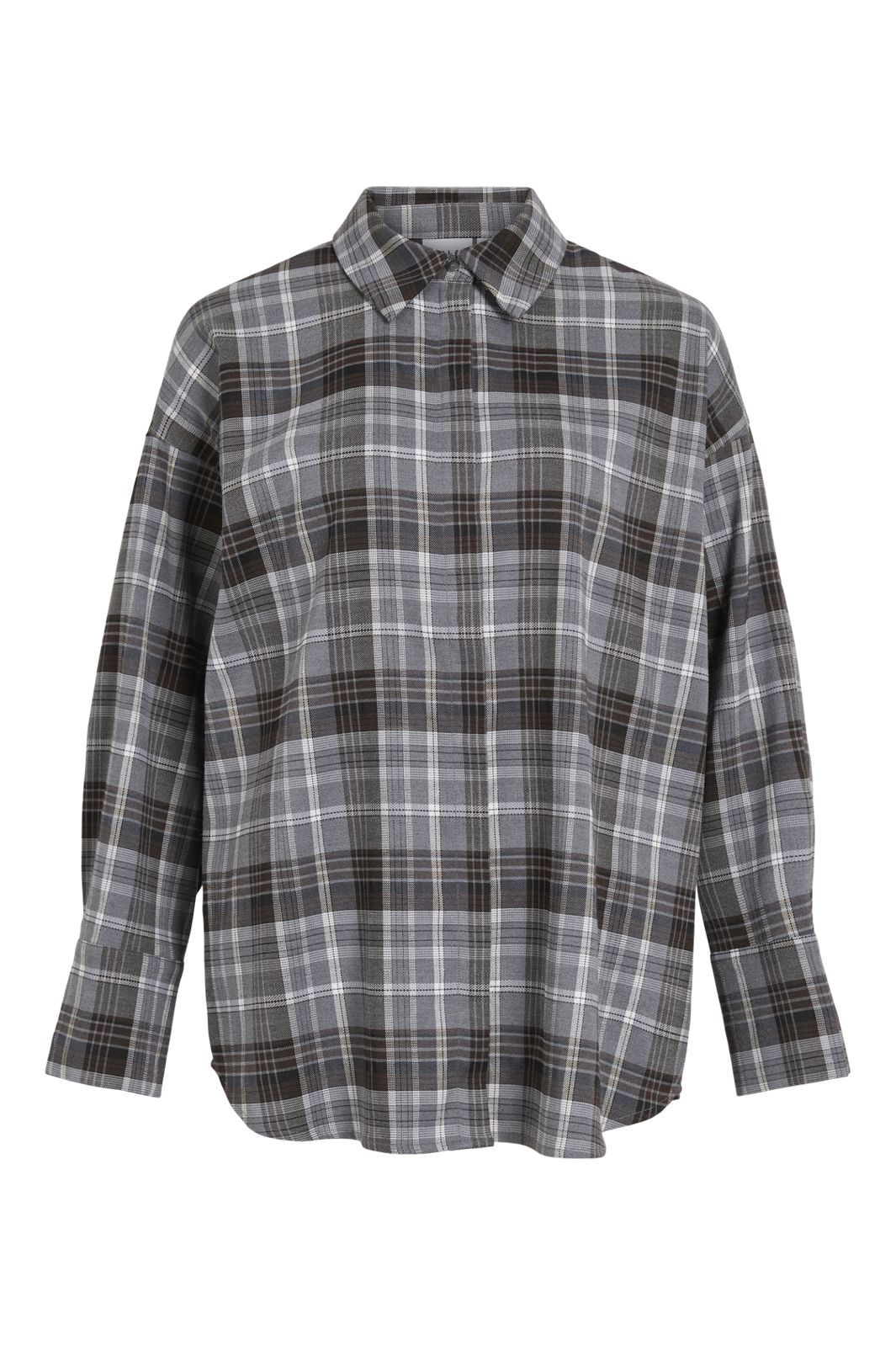 Vila - Viedith L/S Shirt - 5110771 Stone Mountain Grey