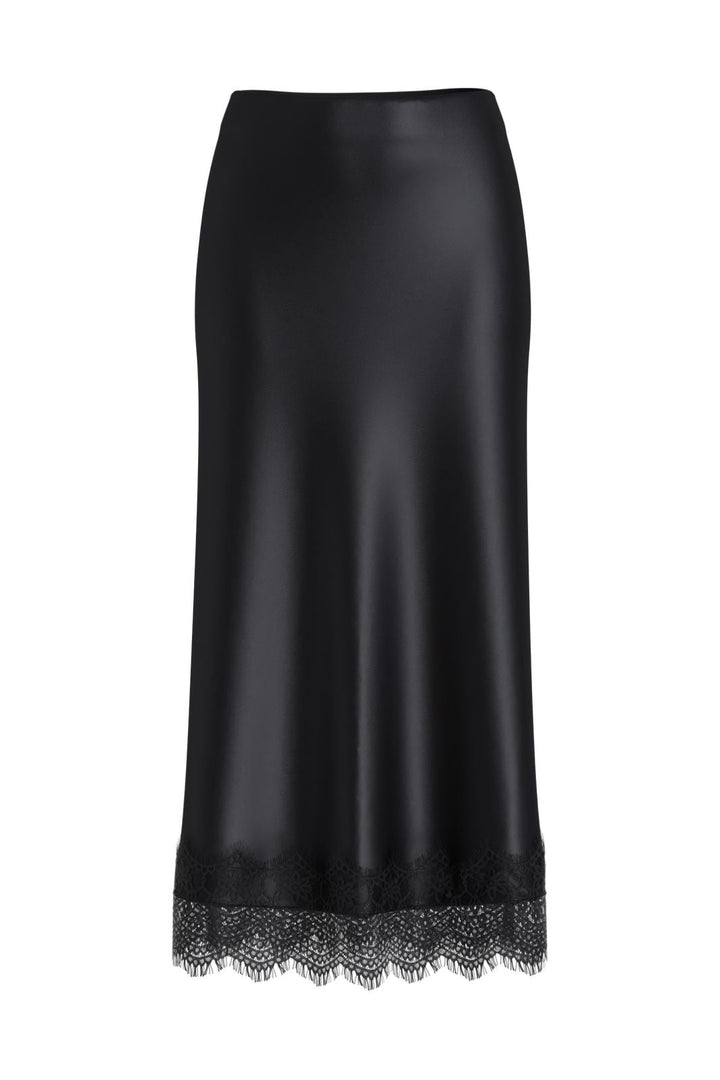 Vila - Viellette Ankle Lace Skirt - 5074773 Black Beauty