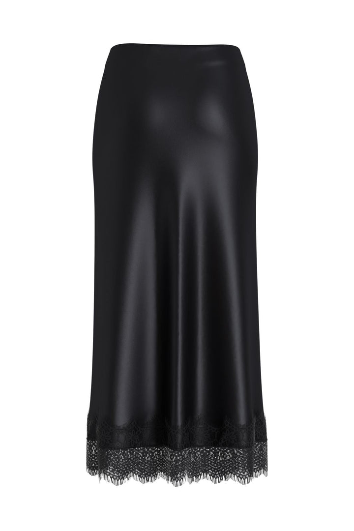 Vila - Viellette Ankle Lace Skirt - 5074773 Black Beauty