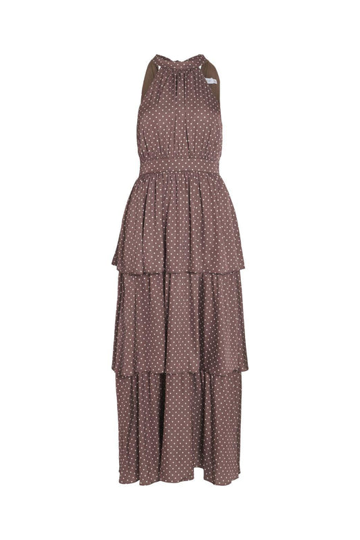 Vila - Vikimmie Halterneck Ankle Dress/Dc/Ka - 4999019 Shaved Chocolate Dots Kjoler 