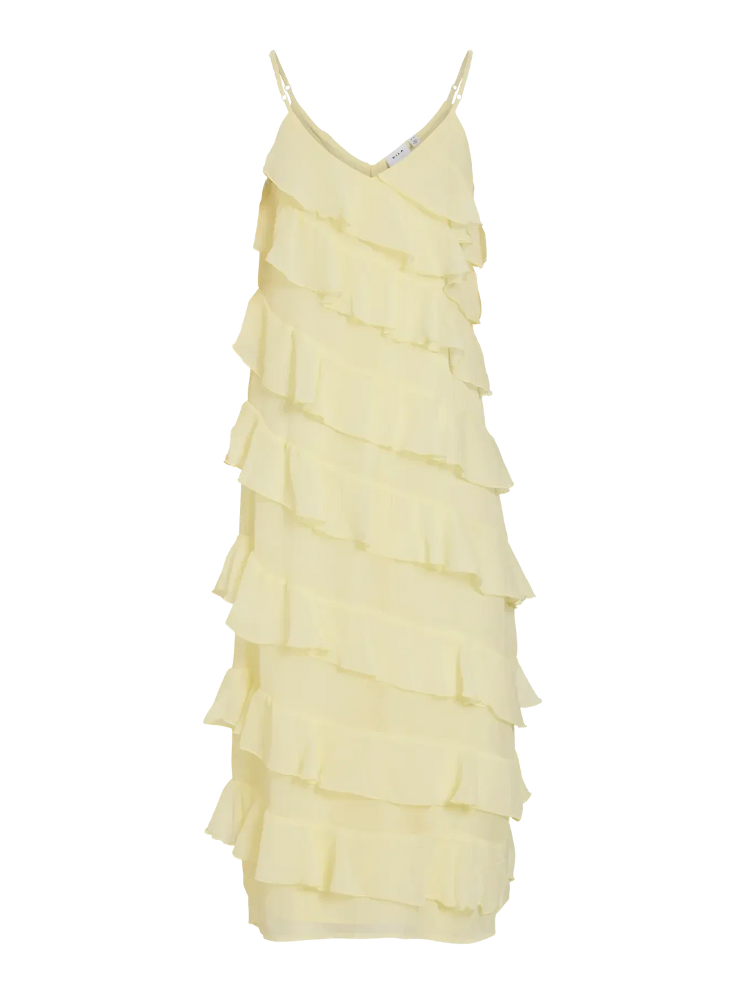 Vila - Viluna Strap Ankle Dress Noos/Dc - 5005151 Pastel Yellow Kjoler 