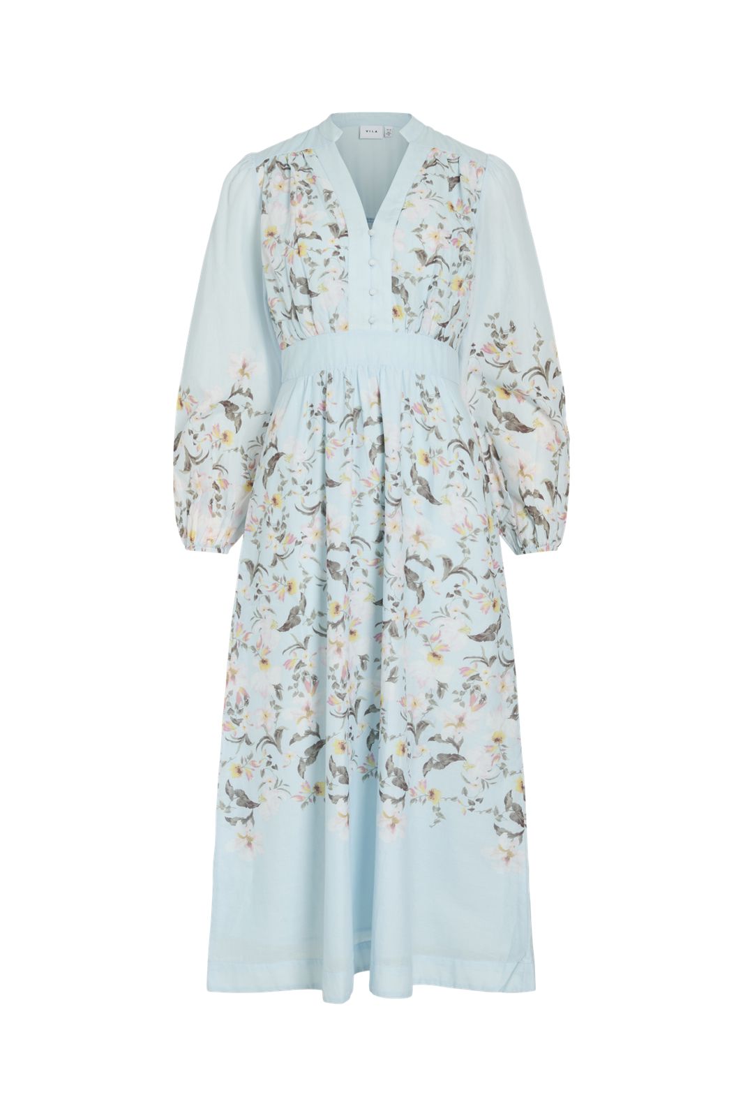 Vila - Vizanila Gil L/S Midi Dress/Dc/Ln - 4982753 Nantucket Breeze Gil