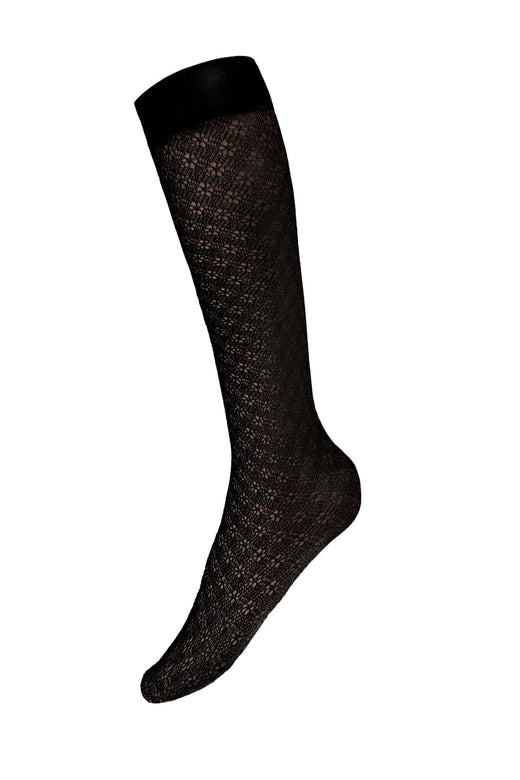 Wolford - Blossom Knee-highs 31598 - 7005 Black Strømper 