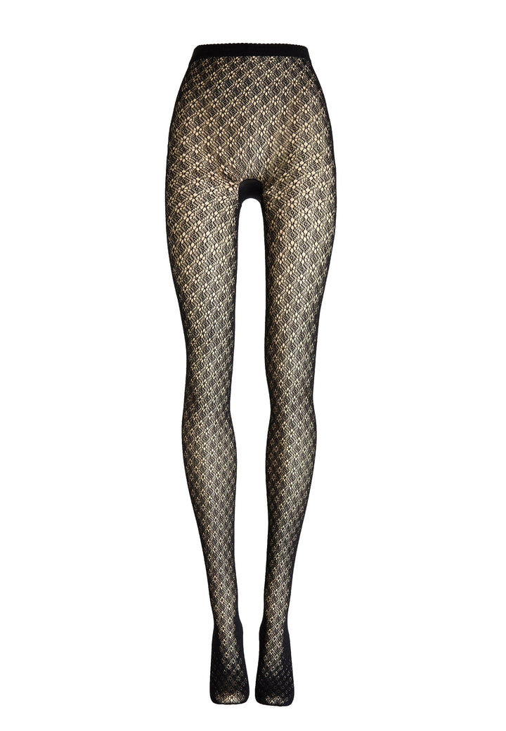 Wolford - Blossom Net Tights 19490 - 7005 Black Strømpebukser 