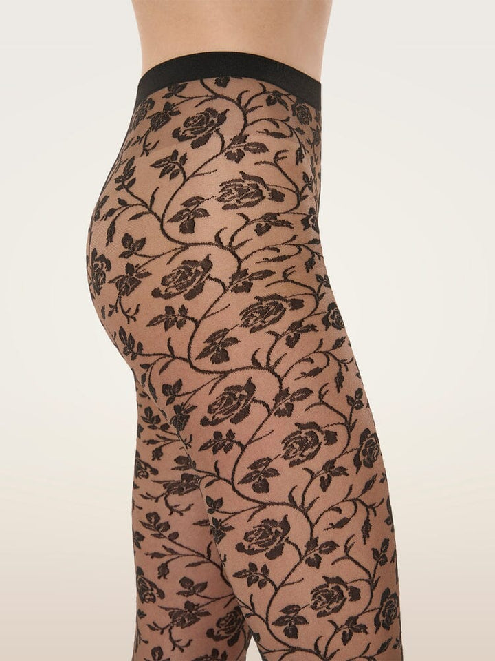 Wolford - Rose Tights17680 - 9952 Umber/black Strømpebukser 