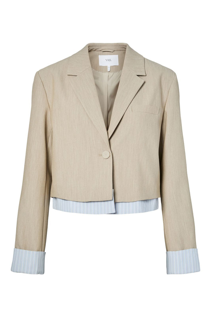YAS - Yasdetana Ls Blazer - 4950125 Oxford Tan W. Skyway Stripe