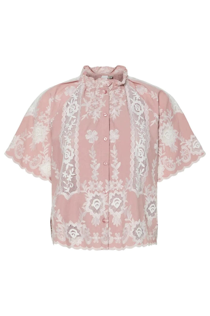 Y.A.S - Yasemina Ss Embroidered Shirt Fest - 4754021 Zephyr