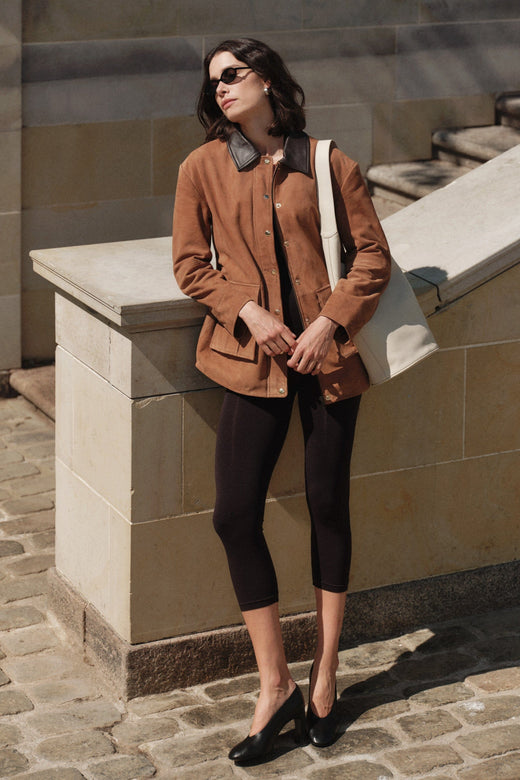 Y.A.S - Yaskaia Ls Suede Leather Jacket - 5001695 Nuthatch Jakker 