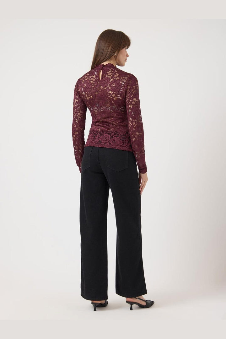 Y.A.S - Yaslacey Ls Lace Top - 4961139 Port Royale